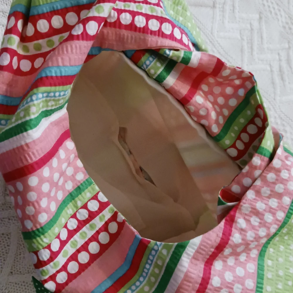 Pink and green preppy purse